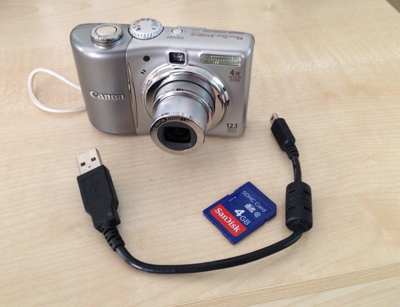 Canon PowerShot A1100 IS Digital Camera - Silver (12.1 MP, 4x